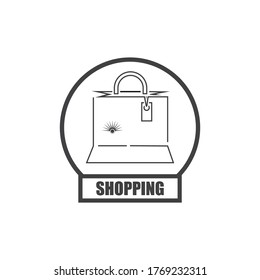 Shopping bag  icon vector illustration design template - Vektor 