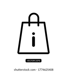 Shopping Bag icon vector illustration logo template for many purpose.