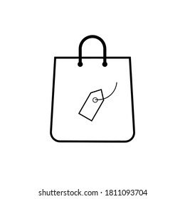 Symbol für Einkaufstasche, Vektorgrafik-Logo-Vorlage