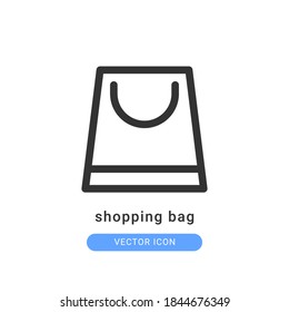 shopping bag icon vector illustration. shopping bag icon outline design.