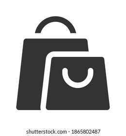 shopping bag icon vector illustration. shopping bag icon glyph design.