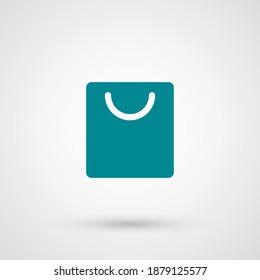 Icono de bolsa de compra. Ilustración del vector EPS 10.