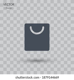 Shopping bag icon. Vector illustration EPS 10.