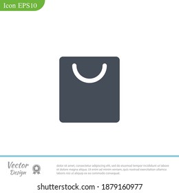 Shopping bag icon. Vector illustration EPS 10.
