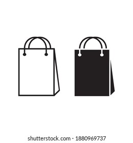 Shopping bag icon. Vector Illustration