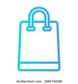 Shopping Bag icon vector illustration in gradient style for any projects, use for website mobile app presentation