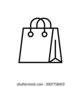 Shopping Bag icon Vector Illustration. Simple Shopping Bag vector icon flat design for website, logo, symbol, button, sign, app UI