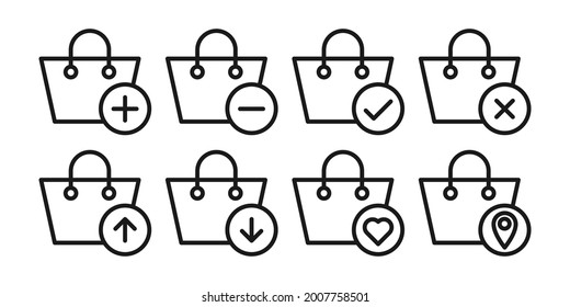 Shopping Bag icon Vector Illustration. Simple Shopping Bag vector icon flat design for website, logo, symbol, button, sign, app UI