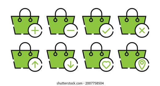 Shopping Bag icon Vector Illustration. Simple Shopping Bag vector icon flat design for website, logo, symbol, button, sign, app UI