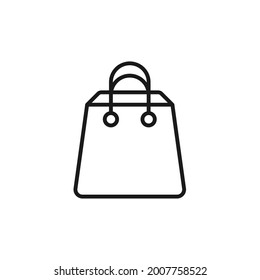 Icono de la bolsa de compras Ilustración vectorial. Simple Shopping Bag vector icono diseño plano para sitio web, logotipo, símbolo, botón, signo, aplicación UI