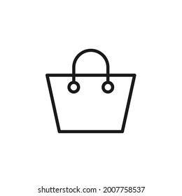 Shopping Bag icon Vector Illustration. Simple Shopping Bag vector icon flat design for website, logo, symbol, button, sign, app UI