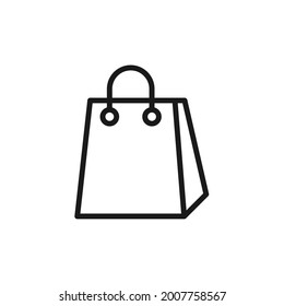 Icono de la bolsa de compras Ilustración vectorial. Simple Shopping Bag vector icono diseño plano para sitio web, logotipo, símbolo, botón, signo, aplicación UI