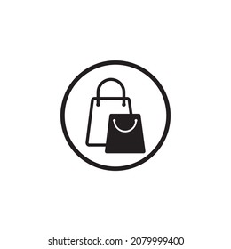 Símbolo de ilustración vectorial del icono de la bolsa de compras