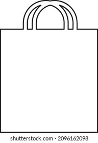 ilustración vectorial del icono de la bolsa de compra.