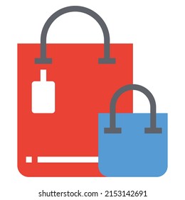 Icono de la bolsa de compras Ilustración vectorial .