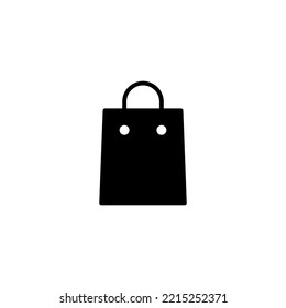 Ilustración vectorial del icono de la bolsa de compras. signo de compra y símbolo