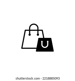 Shopping bag icon vector illustration. shopping sign and symbol