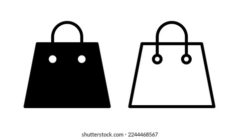 Shopping bag icon vector illustration. shopping sign and symbol
