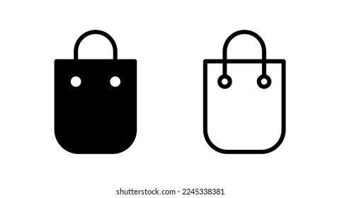 Shopping bag icon vector illustration. shopping sign and symbol
