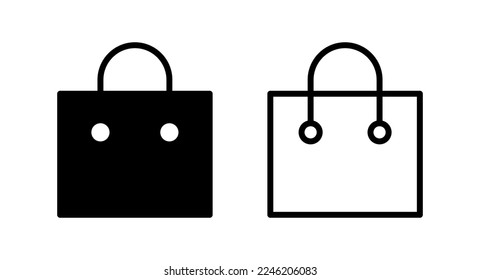 Shopping bag icon vector illustration. shopping sign and symbol