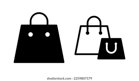 Shopping bag icon vector illustration. shopping sign and symbol
