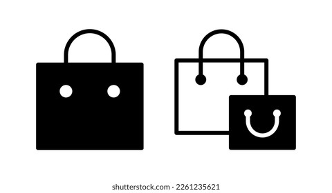 Shopping bag icon vector illustration. shopping sign and symbol