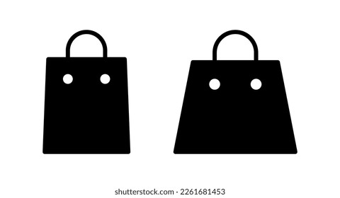 Shopping bag icon vector illustration. shopping sign and symbol