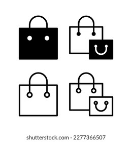 Shopping bag icon vector illustration. shopping sign and symbol