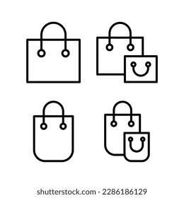 Shopping bag icon vector illustration. shopping sign and symbol
