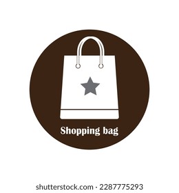 diseño de símbolo vectorial de icono de bolso de compras