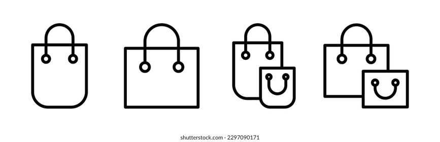 Shopping bag icon vector illustration. shopping sign and symbol