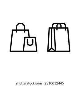 Icono de bolsa de compras ilustración de vector plantilla para muchos fines. Aislado sobre fondo blanco.