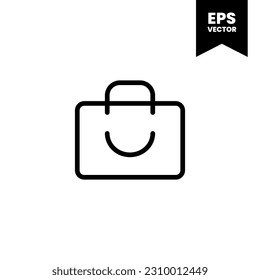 Icono de bolsa de compras ilustración de vector plantilla para muchos fines. Aislado sobre fondo blanco.
