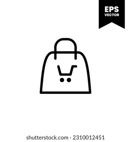 Shopping bag icon vector illustration logo template for many purpose. Isolated on white background.
