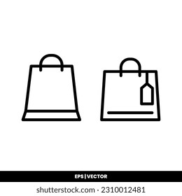 Shopping bag icon vector illustration logo template for many purpose. Isolated on white background.