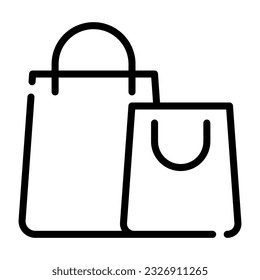 Icono de bolsa de compra. ilustración vectorial.