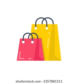 Icono de la bolsa de compra en vector. Ilustración