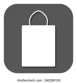 The shopping bag icon. Shopping bag. Vector illustration. Button