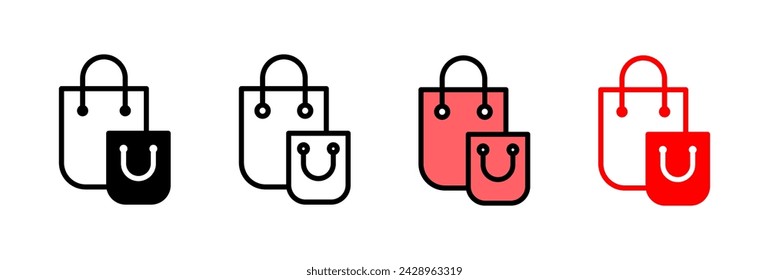 Shopping bag icon vector illustration. shopping sign and symbol