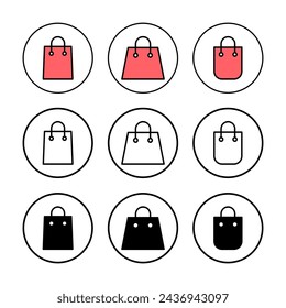 Shopping bag icon vector illustration. shopping sign and symbol