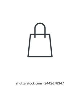 Shopping bag icon, vector illustration