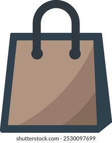 Ilustración vectorial de icono de bolso de compras