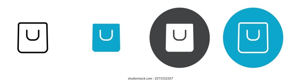 shopping bag icon Vector illustration in black