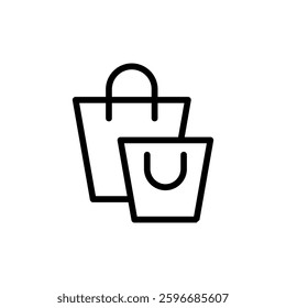 Shopping bag icon vector illustration. shopping sign and symbol