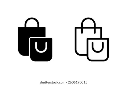 Shopping bag icon vector illustration. shopping sign and symbol