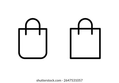 Shopping bag icon vector illustration. shopping sign and symbol