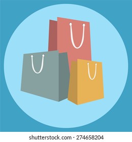 Shopping bag icon vector illustration