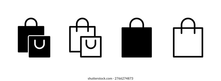 Shopping bag icon vector illustration. shopping sign and symbol