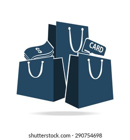 Shopping bag icon vector illustration