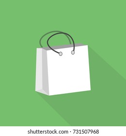 Shopping bag icon. Vector illustration.